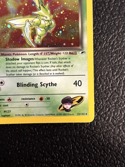 Pokemon TCG Cards Rocket's Scyther 13/132 Gym Heroes Holo Rare. - Image 4