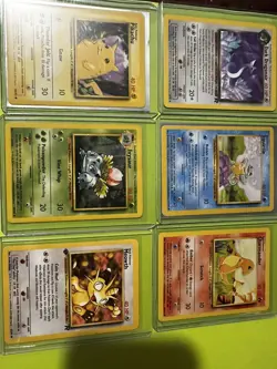 POKEMON SIX CARD VINTAGE LOT WITH FIRST TEAM ROCKET EDITION MEOWTH - Image 5