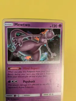 Pokemon Card Mewtwo Cracked Ice Holo Deck Exclusive (75/214) Unbroken Bonds LP - Image 2