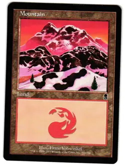 Magic_the_gathering Odyssey Mountain (344) #344 2001,MTG,LP Land - Image 1