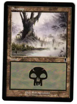 Magic_the_gathering Odyssey Swamp (341) #341 2001,MTG,LP Land - Image 1