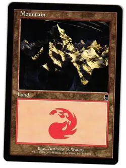 Magic_the_gathering Odyssey Mountain (343) #343 2001,MTG,LP Land - Image 1