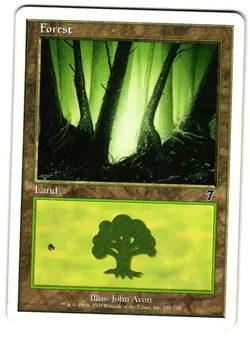 Magic_the_gathering 7th Edition Forest (330) #330 2001,MTG,LP Land - Image 1