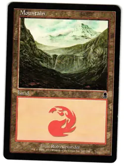 Magic_the_gathering Odyssey Mountain (345) #345 2001,MTG,LP Land - Image 1