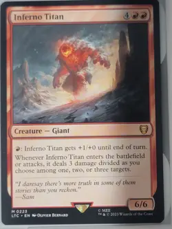 Inferno Titan 0223 Non Foil Mythic LOTR Commander MTG Near Mint - Image 1