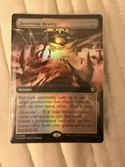 Desecrate Reality (Extended Art) Commander Masters Foil - Image 1
