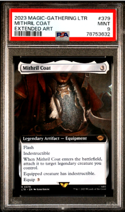 MTG Magic the Gathering LOTR Lord of the Rings Extended Art Mithril Coat PSA 9 - Image 1