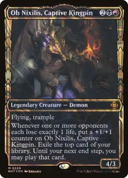 🧙Ob Nixilis, Captive Kingpin M 0220 Etched Foil MAT March Of The Machines MTG - Image 1