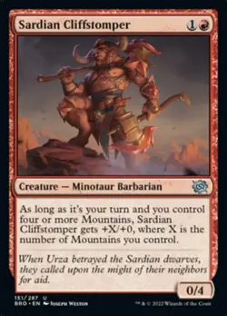 Sardian Cliffstomper - The Brothers' War #151/287 MTG Magic The Gathering - Image 1