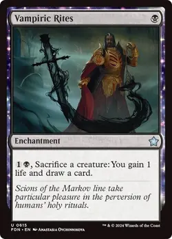 VAMPIRIC RITES x4 mtg NM-M Foundations 4 Unc - Image 1