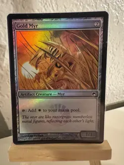 Magic The Gathering: Gold Myr Foil. Near Mint. - Image 1