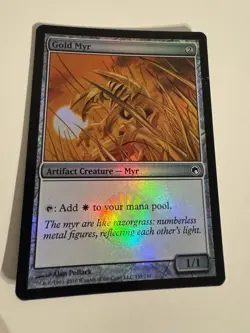 Magic The Gathering: Gold Myr Foil. Near Mint. - Image 2