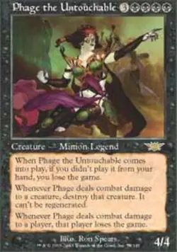 1 x Phage the Untouchable - Legions - Moderate Play - MTG - Image 1