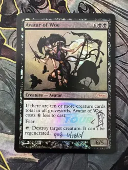 Avatar of Woe (Foil Pro Tour Promo) - NM Artist Signed RK Post MTG #908 6/28/14 - Image 1