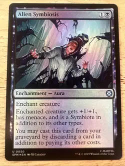 Alien Symbiosis - 50 - SPM - Foil - NM - MTG Magic the Gathering - Image 1