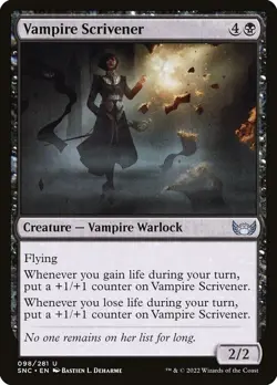 VAMPIRE SCRIVENER X 4 N/M STREETS ON NEW CAPENNA MAGIC THE GATHERING - Image 1