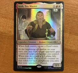 Iroh, Tea Master [Prerelease] R 0228, NM Foil Promo, MTG Avatar TLA, Zuko Date - Image 1