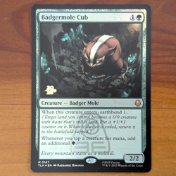 Badgermole Cub - Prerelease Foil Promo - Avatar TLA MTG - Image 1