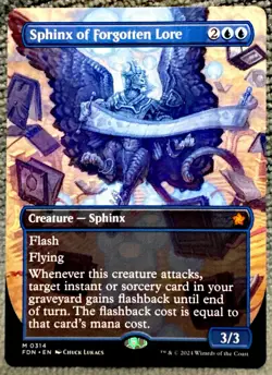 Sphinx of Forgotten Lore (Borderless) 314 Foundations Regular MTG - Image 1