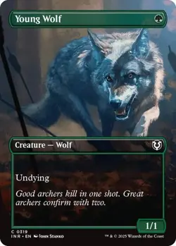 Young Wolf (Borderless) 319 MTG NM - Innistrad Remastered - Image 1