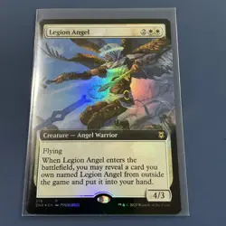Legion Angel (Extended Art) [Zendikar Rising] Foil Near Mint MTG - Image 1