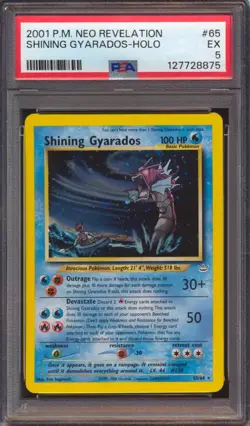 2001 POKEMON NEO REVELATION SHINING GYARADOS #65 HOLO PSA 5! - Image 1