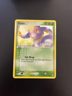 Ekans - 55/109 - Reverse Holo Stamp Pokemon EX Team Rocket Returns MP - Image 1