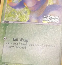 Ekans - 55/109 - Reverse Holo Stamp Pokemon EX Team Rocket Returns MP - Image 4