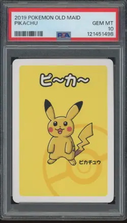 2019 Pokemon Old Maid Pikachu Gem Mint PSA 10 - Image 1