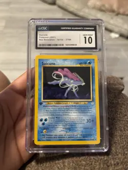 Pokemon 2001 Neo Revelation 1st Edition Suicune GEM Mint 10 #27/64 - Image 1