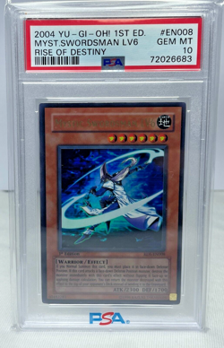 2004 Yugioh PSA 10 Mystic Swordsman LV6 RDS-EN008 1st Edition Ultra Rare GEMMINT - Image 3