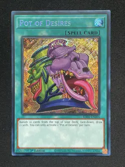 Yugioh Pot of Desires RA01-EN056 Secret Rare NM - Image 1