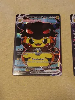 2 Pikachu Pokemon Card Holo GX VSTAR VMAX GX EX Cosplay Art - Image 2