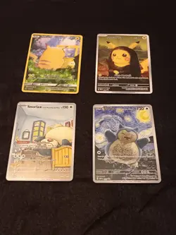 4 Starry Night Pokemon x Van Gogh Promo Card - NM - Image 1
