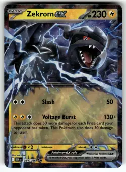 Zekrom ex 034/086 SV: Black Bolt NM Pokemon Card TCG - Image 1
