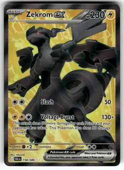 Zekrom ex 158/086 SV: Black Bolt NM Pokemon Card TCG - Image 1