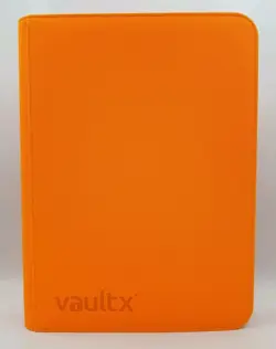 Vault X Neon Orange Exo Tec Zip Binder 9 Pocket Side Loading Holds 360 Cards - Image 2