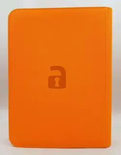 Vault X Neon Orange Exo Tec Zip Binder 9 Pocket Side Loading Holds 360 Cards - Image 4