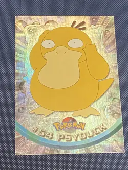 Psyduck #54 - Topps Pokemon 1999 TV HOLO Foil Black Label Card - Image 1