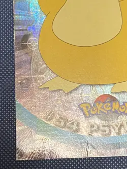 Psyduck #54 - Topps Pokemon 1999 TV HOLO Foil Black Label Card - Image 5