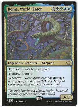 Magic the Gathering MTG - Foundations: Koma, World-Eater Rare Card #121 - Image 1