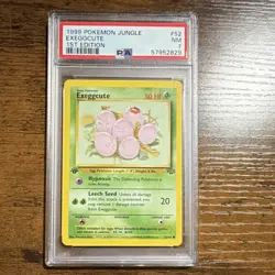 Pokemon Exeggcute Jungle 1st Edition PSA 7 52/64 1999 English TCG Card - Image 1