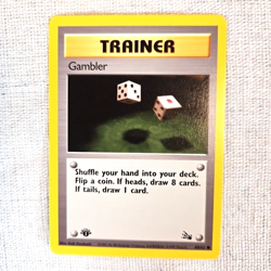 Pokemon TCG Gambler Trainer First Edition Wizards Of The Coast Fossil Card 60/62 - Image 3