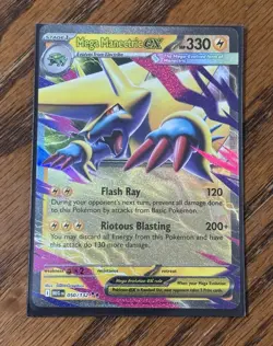 Pokemon TCG Mega Manectric ex 050/132 Mega Evolution Double Rare Holo NM Card - Image 1
