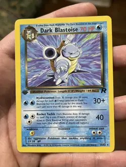 Pokemon TCG Dark Blastoise 20/82 Rare Non-Holo Card 1st Edition - Image 1