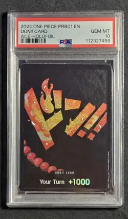 DON Card Portgas.D.Ace Foil PRB-01 THE BEST One Piece TCG English PSA 10 - Image 1