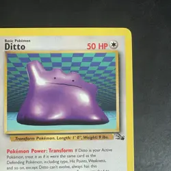 Pokemon Vintage Ditto Card Non Holo Rare 18/62 Fossil 1999 WOTC - Image 3