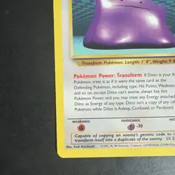 Pokemon Vintage Ditto Card Non Holo Rare 18/62 Fossil 1999 WOTC - Image 5