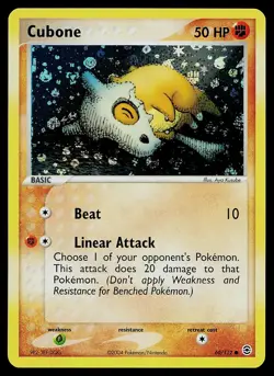 Pokemon Card - Cubone FireRed & LeafGreen 60/112 Common Reverse Holo - Image 1