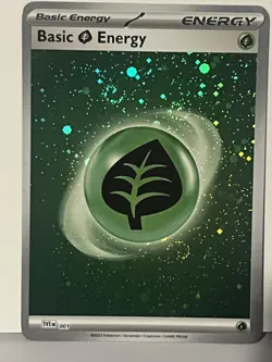 Basic Grass Energy - (Cosmos Holo) Holo 009 Prize Pack Series Cards NM Pokemon F - Image 1